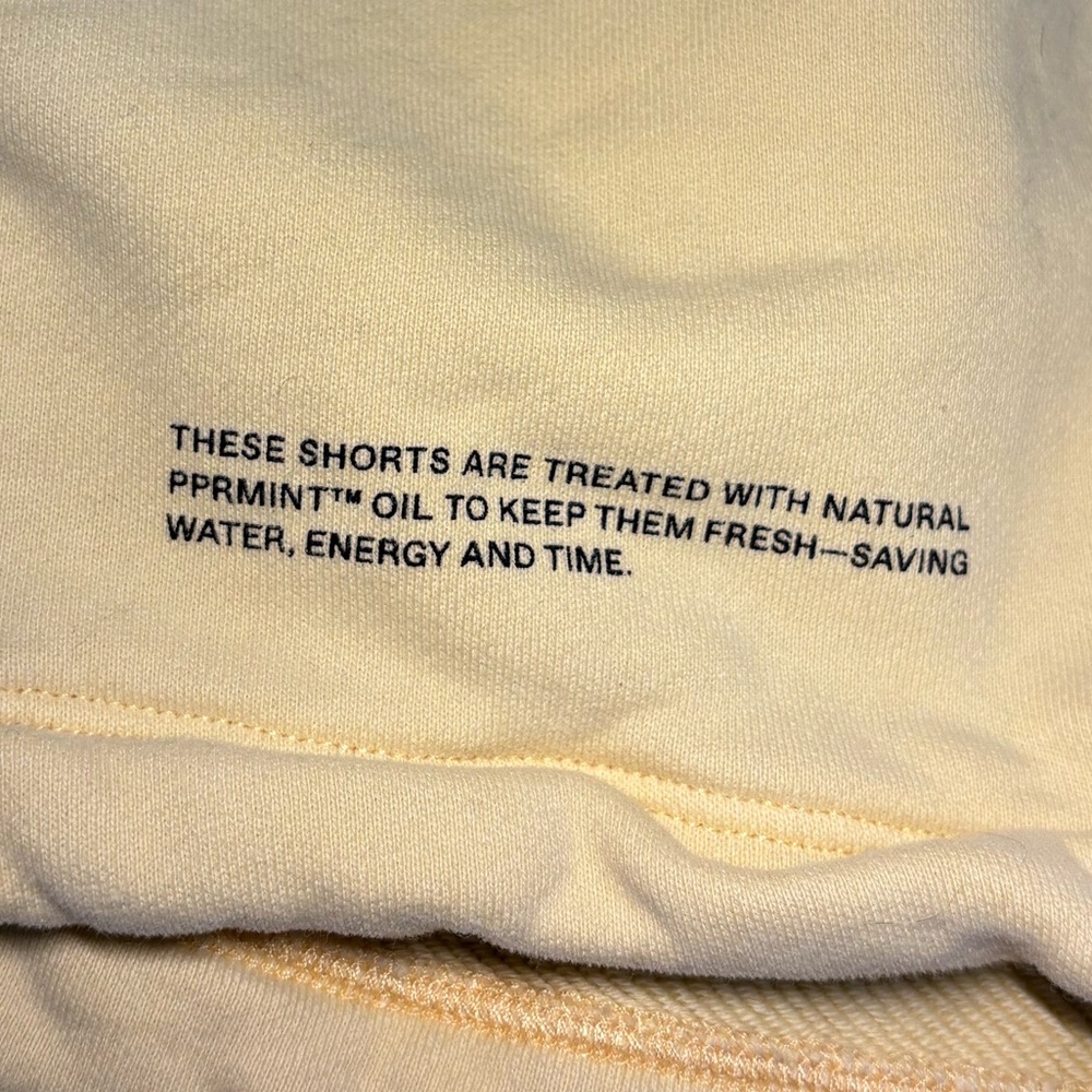 Pangaia 365 Midweight 100% Organic Cotton Shorts Yellow Size XXS - Picture 8 of 13
